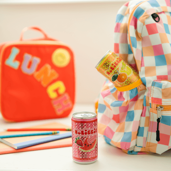 Variety Pack NoBiggie with lunchbox and bookbag.